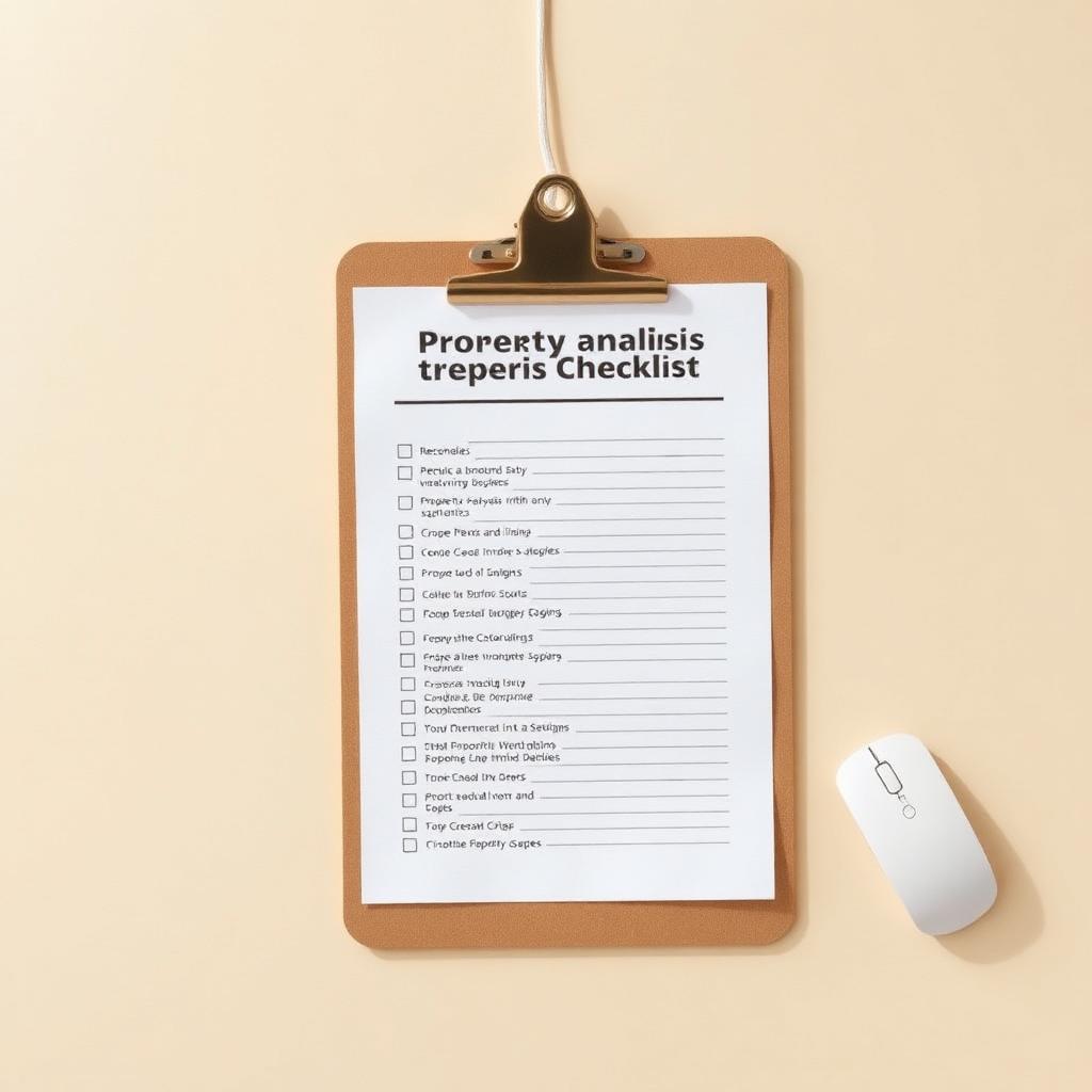 Checklist d'analyse stratégique d'un bien