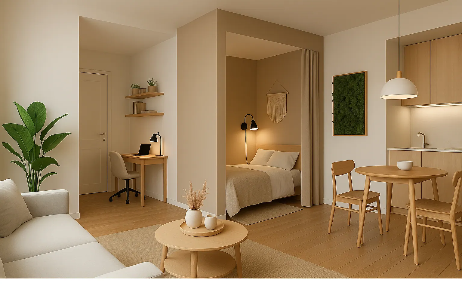 Studio bois aménagé — HSP Concept
