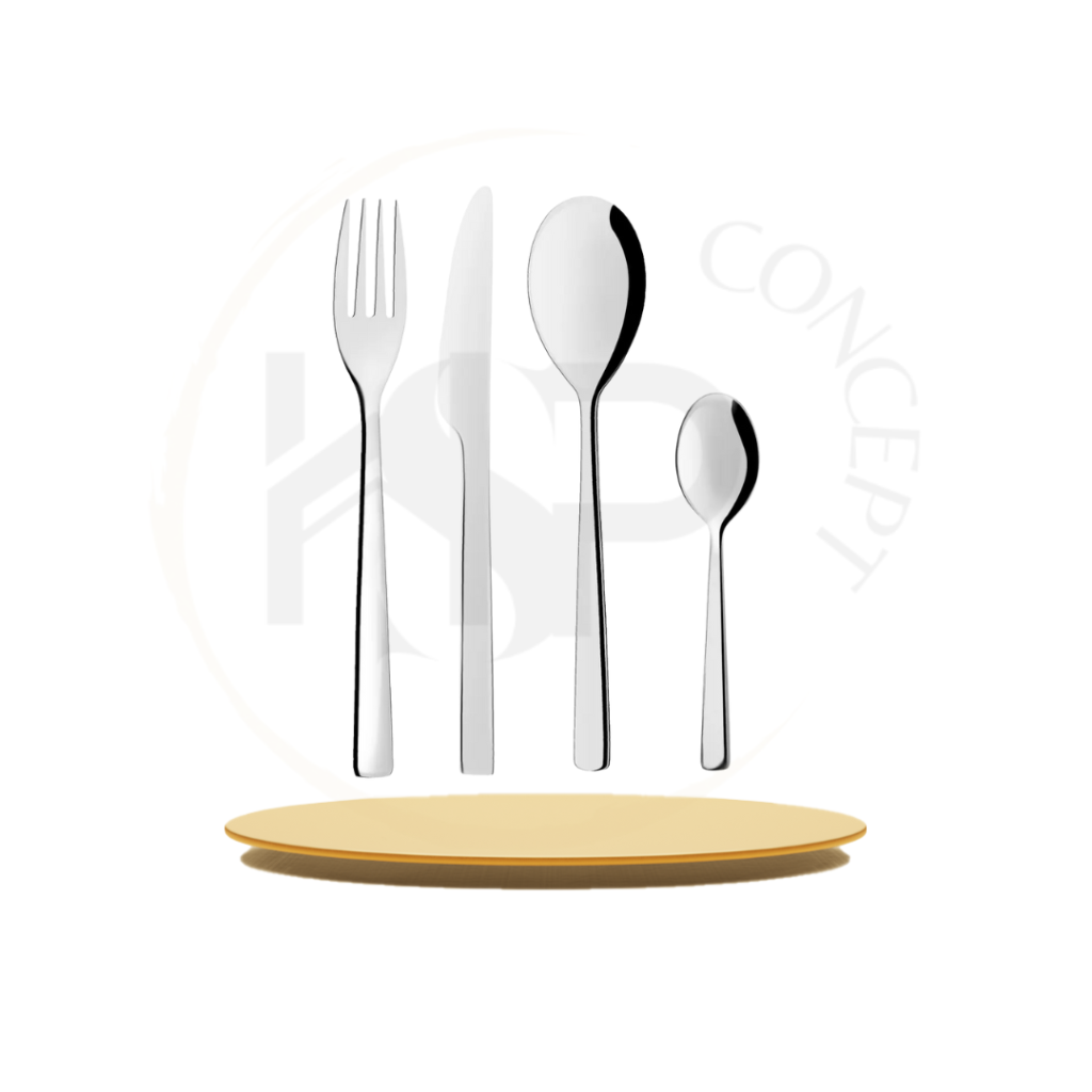 Ménagère 24 pièces inox – service complet luxe cuisine & table | HSP-Concept